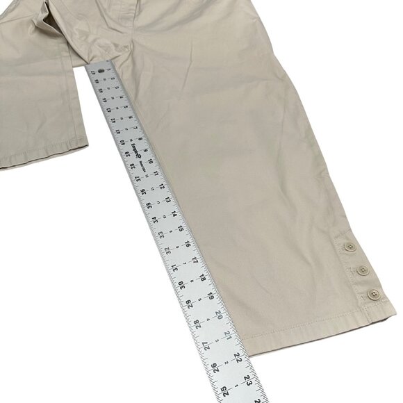 Talbots Capri Women 16 NWT Tan Beige Perfect Skimmer Pants Slim Leg Pedal Pusher - Picture 11 of 13